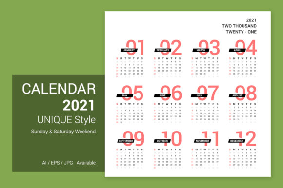 2021 Unique Design Calendar: A Creative Tool for Modern Planning