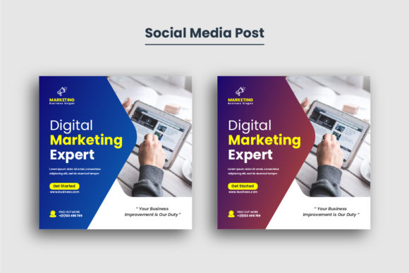 Corporate Social Media Post Template for Digital Business Marketing