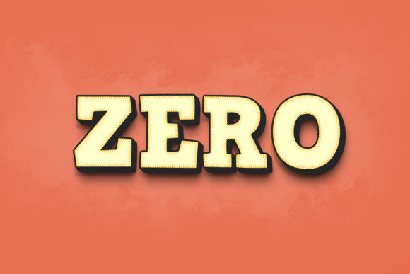Exploring the Zero 3D Text Style Effect PSD for Creative Designers
