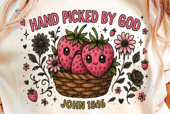 Faith Strawberry PNG Hand Picked by God