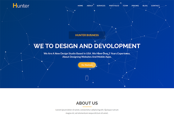 Hunter Business HTML5 Website Template