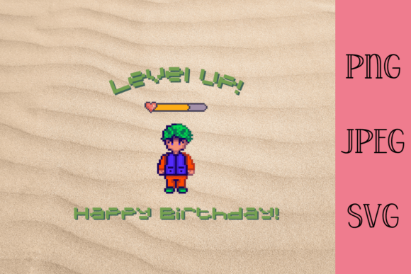 Level Up Happy Birthday Design 3: A Retro Gaming Twist for Celebrations