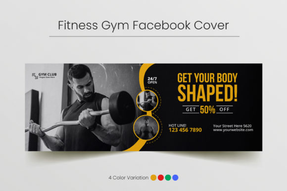 Maximize Your Gym’s Online Presence with the Fitness Gym Facebook Cover Template