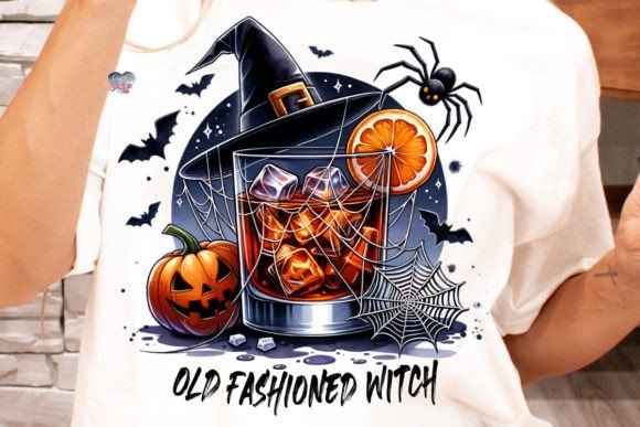 Old Fashioned Cocktail PNG Spooky Witch: A Unique Digital Asset for Creative Projects