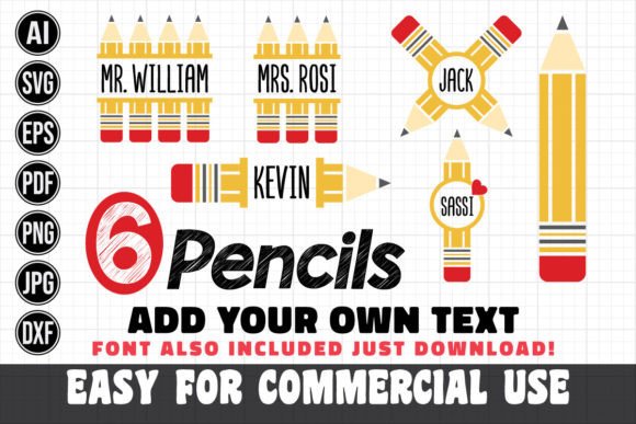 Pencil Split Monogram SVG Bundle: A Versatile Design Resource