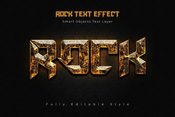 Rock Psd Text Style Effect Mockup: A Powerful Tool for Designers