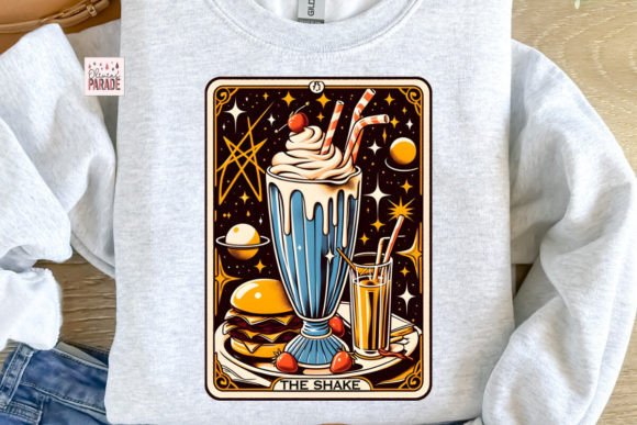 Tarot Card Retro Diner Milkshake Png: A Nostalgic Design for Foodies and Creators